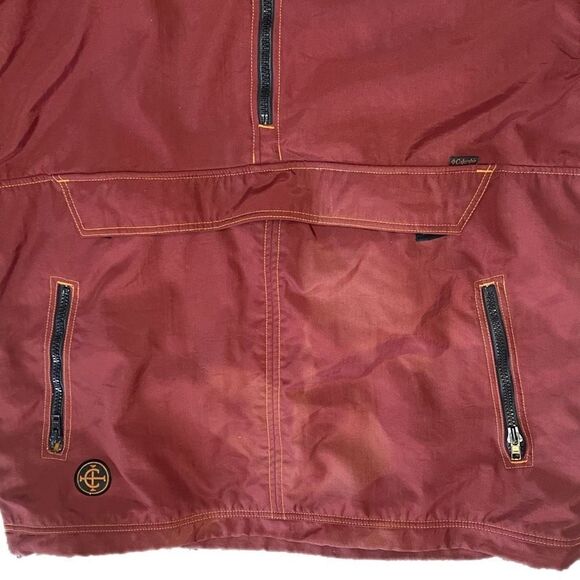 Columbia Convert Quarter Zip Heavy Nylon Hoodie. Tons of Pockets!  Size Large. - Picture 14 of 16